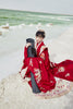 Tenue de mariage hanfu de style dynastie Ming brodée 