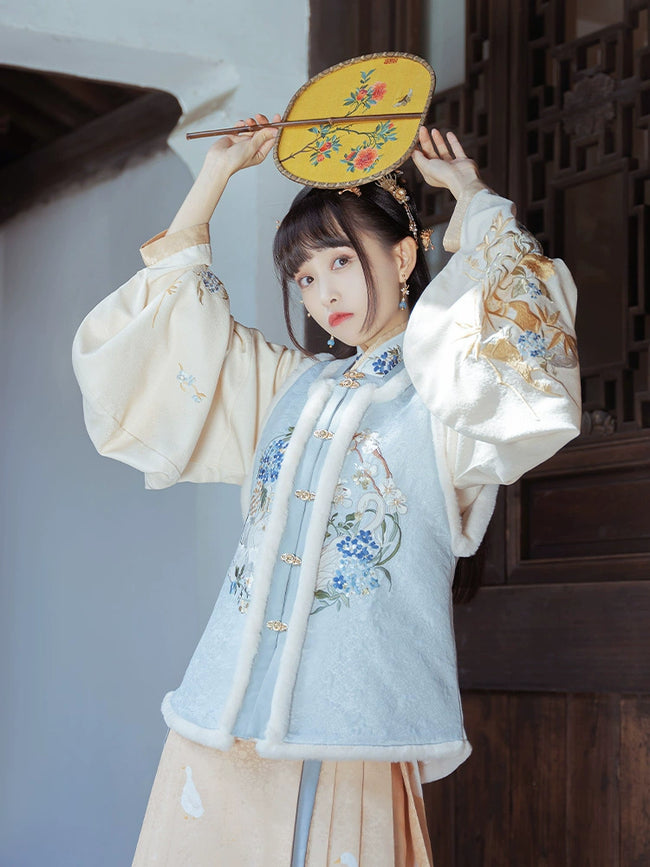 ''Longegui''women's embroidered ming dynasty hanfu autumn and winter