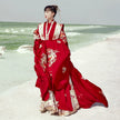 Tenue de mariage hanfu de style dynastie Ming brodée 