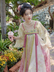 ''Peiyuchunfeng''young pink and green tang style hanfu women's fashion