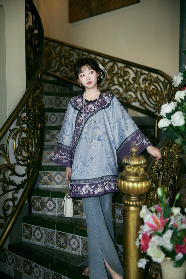 ”Lanqiaochunxue“Traditional Chinese-style Embroidery Retro-Modern Mix Women Jeans Set